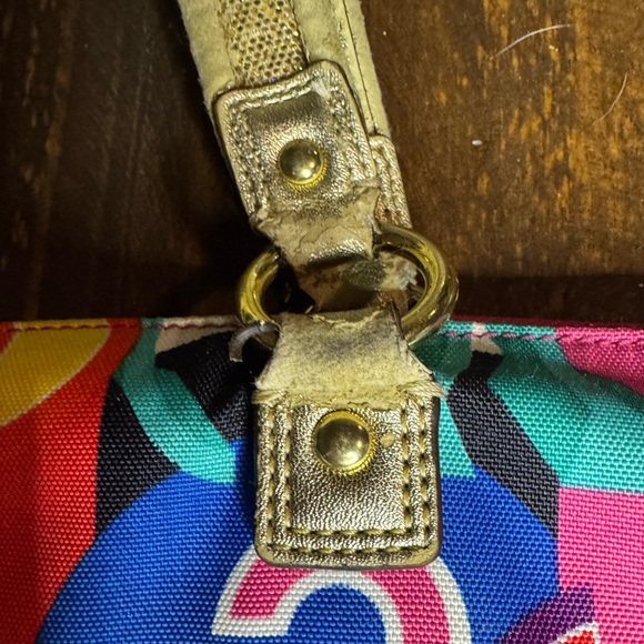 VTG Coach Poppy Vibrant MultiColored Graffiti Graphic Shoulder Bag - Picture 8 of 16